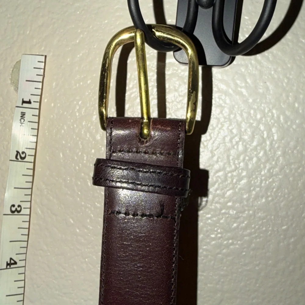 Hunts Club Brown Leather Belt Made in USA Size 40